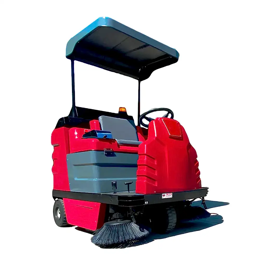 Battery Powered Wide Area Sweeper with Hydraulic Dumper Pulvarized Irrigation System Dass SW 150D Battery Powered Wide Area Sweeper with Hydraulic Dumper Pulvarized Irrigation System Dass SW 150D